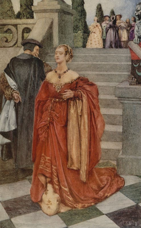 "Når hjertet lider et slag" (farve litho) af Eleanor Fortescue Brickdale
