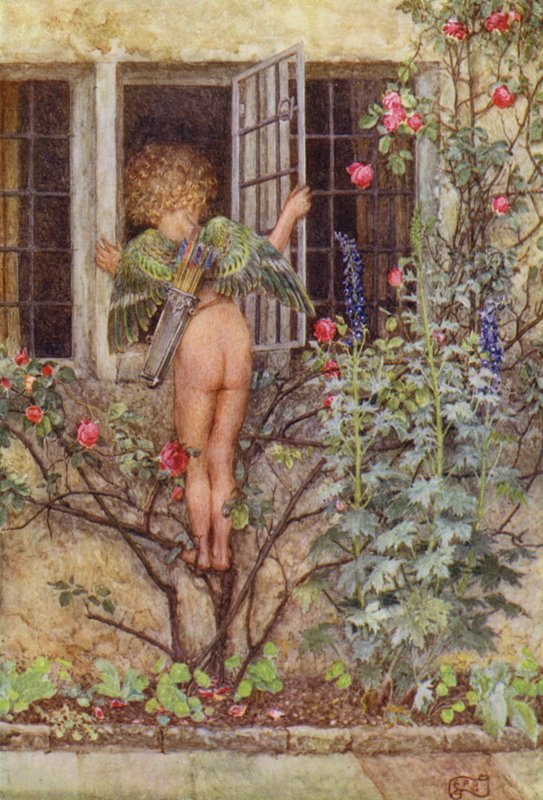 Med hver ting den smukke skraldespand, min søde dame, rejs dig, rejs dig, rejs dig! (farve litho) af Eleanor Fortescue Brickdale