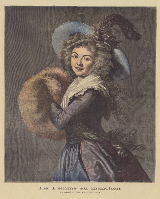 Damen med muffen af Elisabeth Louise Vigee Lebrun