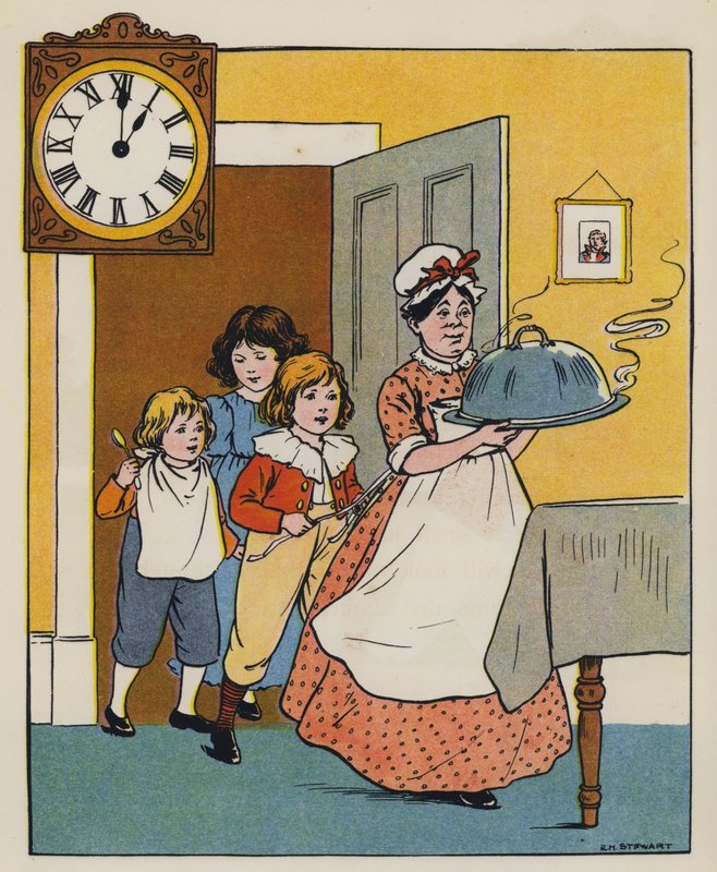 Middagstid (farve litho) af Elise H. Stewart
