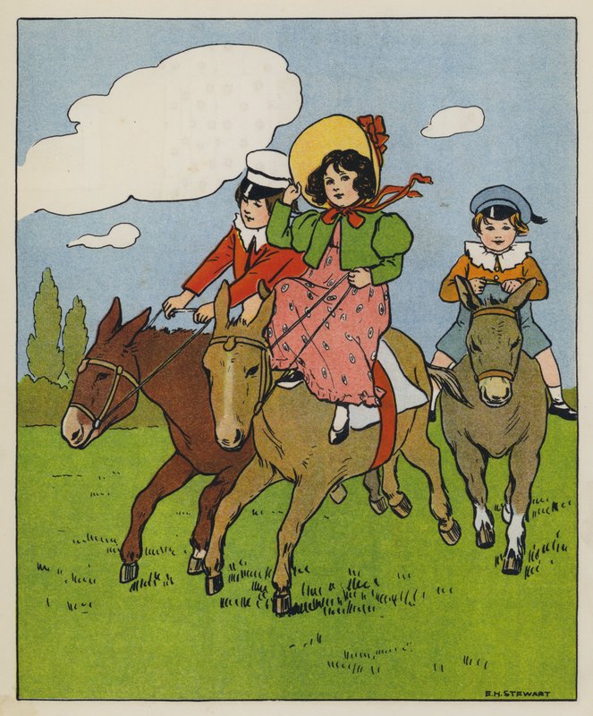 Lørdag, Jolly Time (farve litho) af Elise H. Stewart