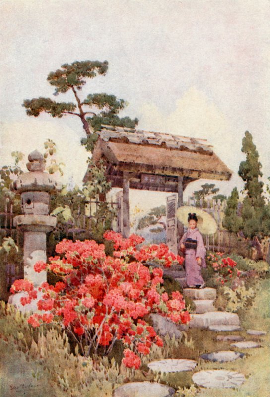 Azalea (farve litho) af Ella Du Cane
