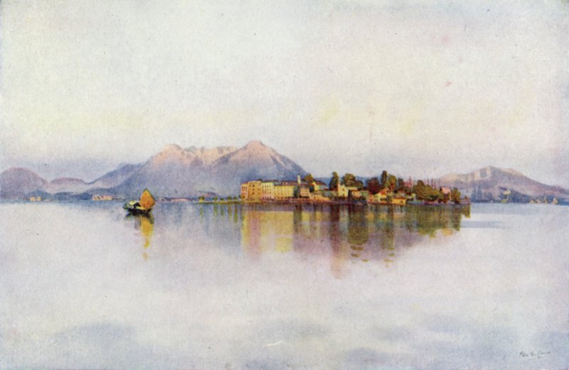 Isola Bella, Lago Maggiore (farve litho) af Ella Du Cane