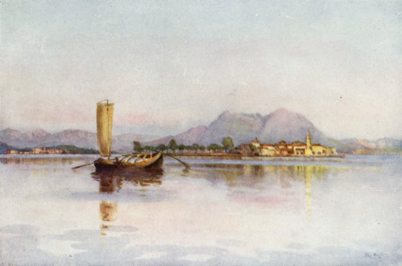 Pescator Island, Lake Maggiore (Color Litho) af Ella Du Cane