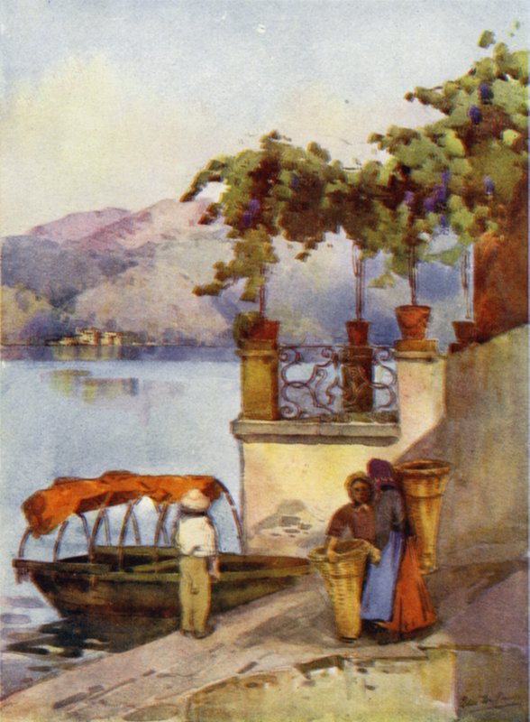 Forlader markedet (farve litho) af Ella Du Cane
