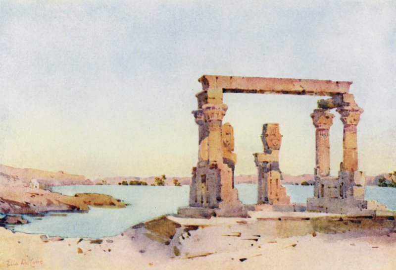 Kertassi-templet, Nubia (farve litho) af Ella Du Cane
