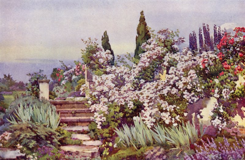 Havetrappen (farve litho) af Ella Du Cane