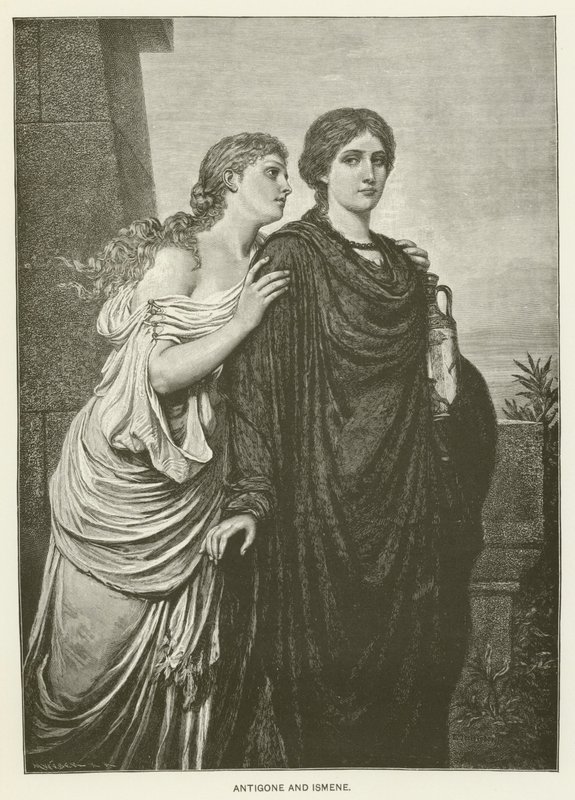 Antigone og Ismene af Emil Teschendorff