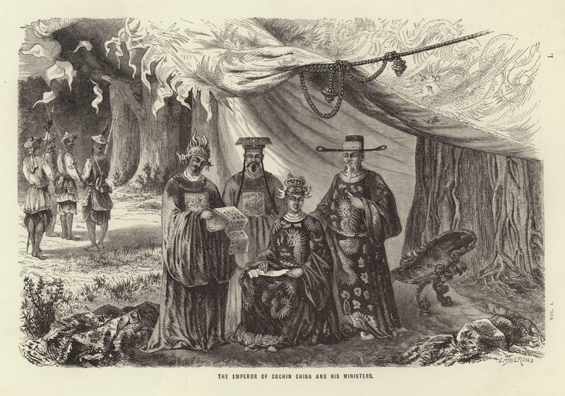 Kejseren af Cochin Kina og hans ministre af Emile Theodore Therond
