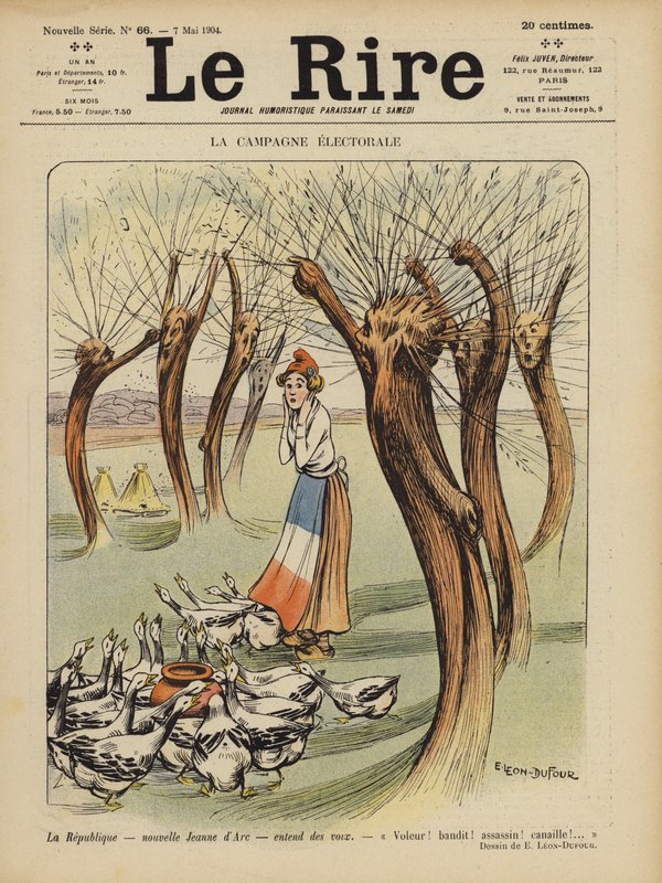 Valgkampen. Illustration til Le Rire af Emilien Leon Jean Dufour