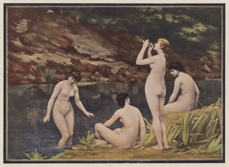 Nymfer (farve litho) af Emmanuel Benner