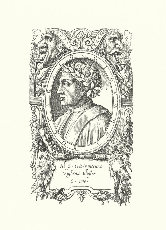 Giovanni Boccaccio, italiensk digter, romanforfatter og humanist af Enea Vico