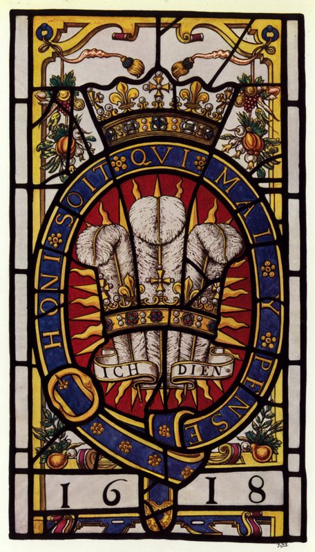 Holborn, Staple Inn, Glass Badge of Prince of Wales, 1618, 2 ft 10 12 i høj af English Photographer