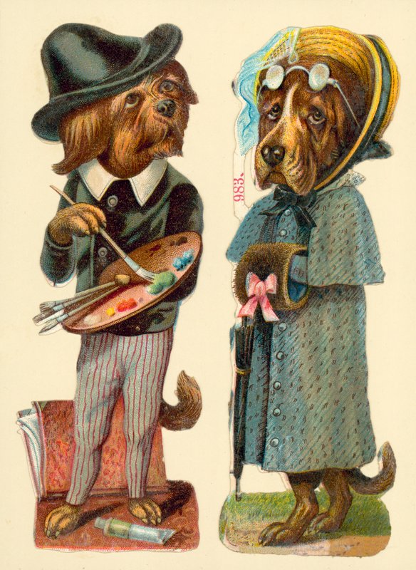 Antropomorfe hunde af English School