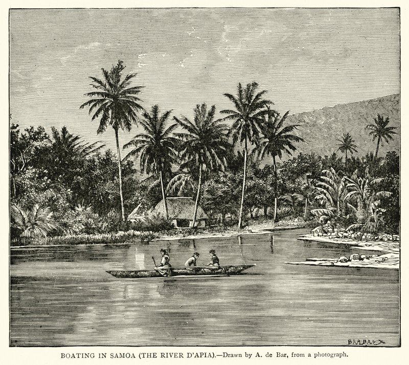 Sejlads i Samoa (The River DApia) af English School