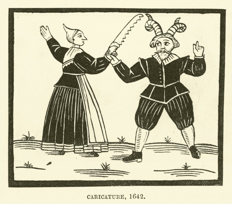 Karikatur, 1642 af English School