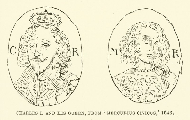 Charles I og hans dronning, fra Mercurius Civicus, 1643 af English School