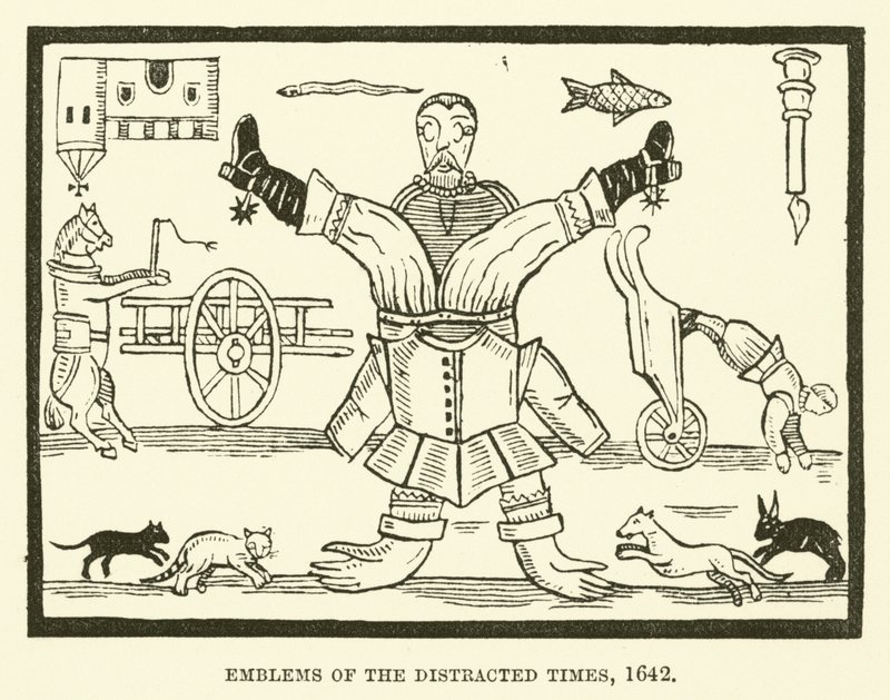 Emblemer fra den distraherede tid, 1642 af English School
