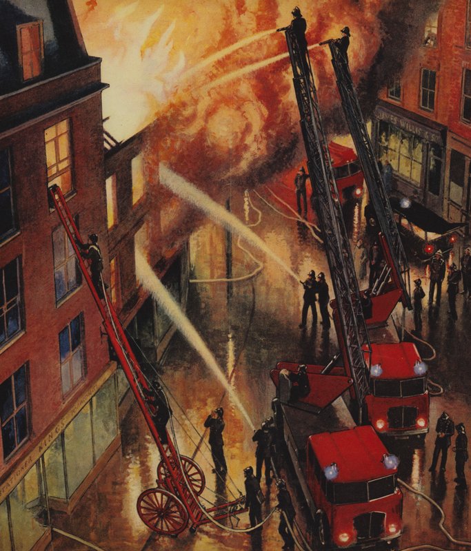 Brandvæsen i aktion, England, 1960
