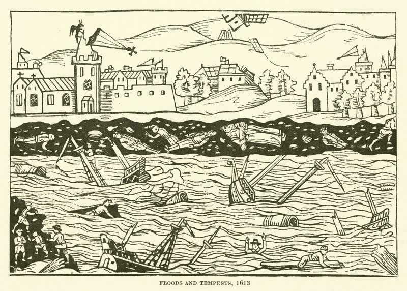 Oversvømmelser og storme, 1613 af English School