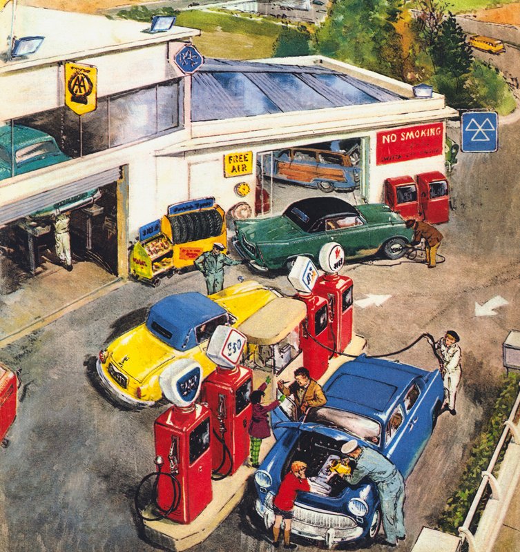Garage, England, 1960