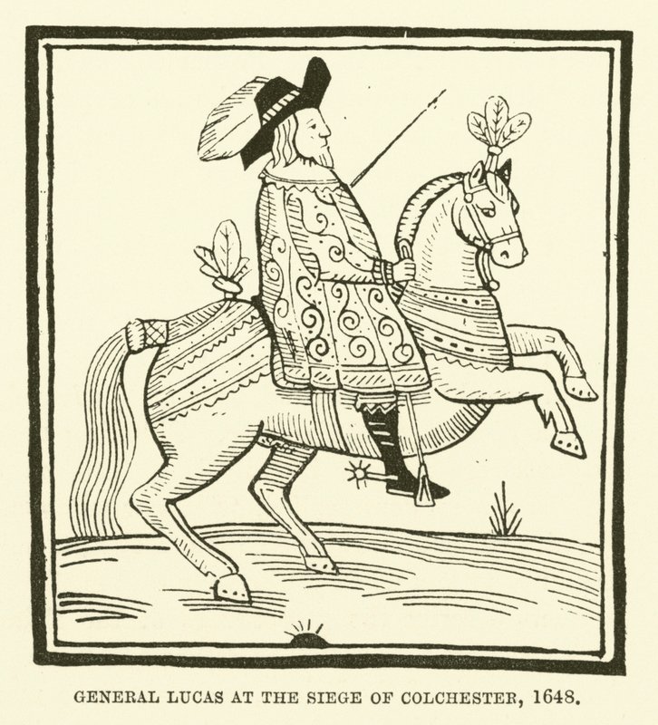 General Lucas ved belejringen af Colchester, 1648 af English School