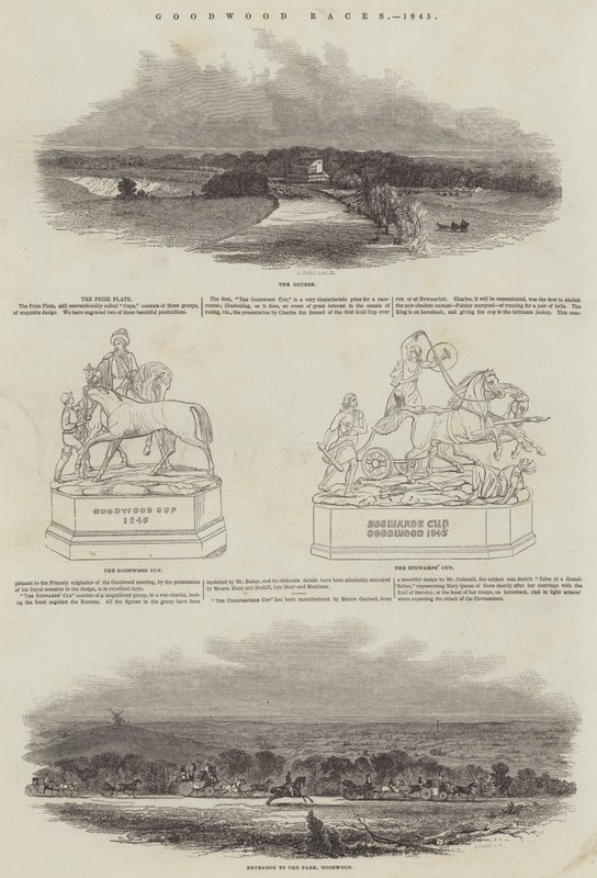 Goodwood Races, 1845 af English School