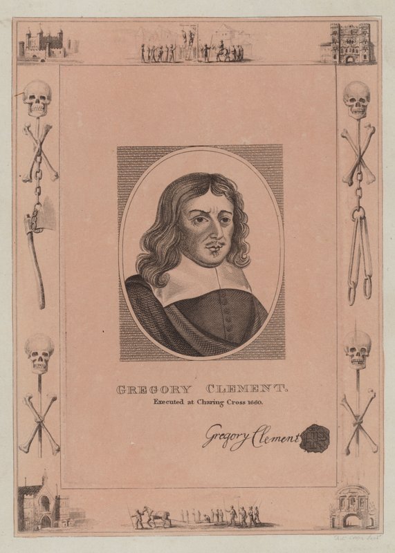 Gregory Clement, henrettet ved Charing Cross 1660 af English School