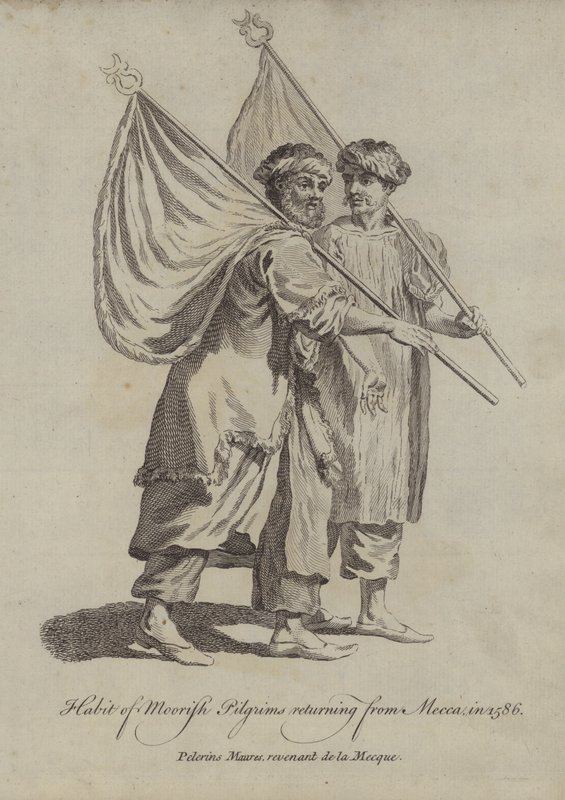 Vanen for mauriske pilgrimme, der vender tilbage fra Mekka i 1586 af English School