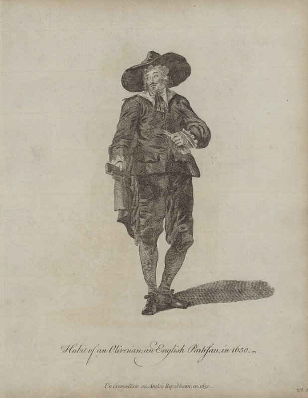 En oliveransk og engelsk partisan vane i 1650 af English School