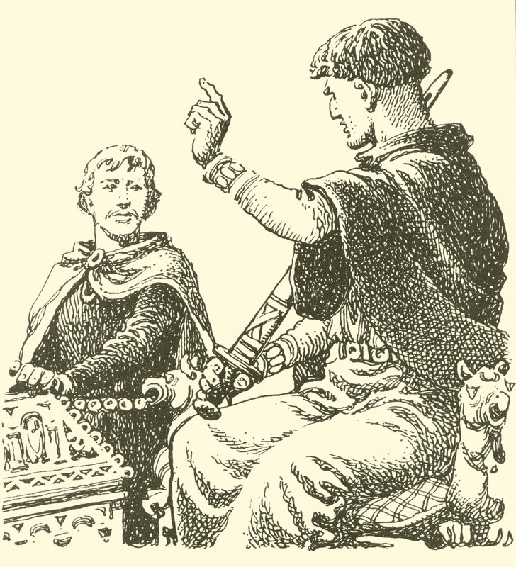 Harold, som en fange af William Duke of Normandy, blev tvunget til at afgive et højtideligt løfte om at blive Williams vasal af English School