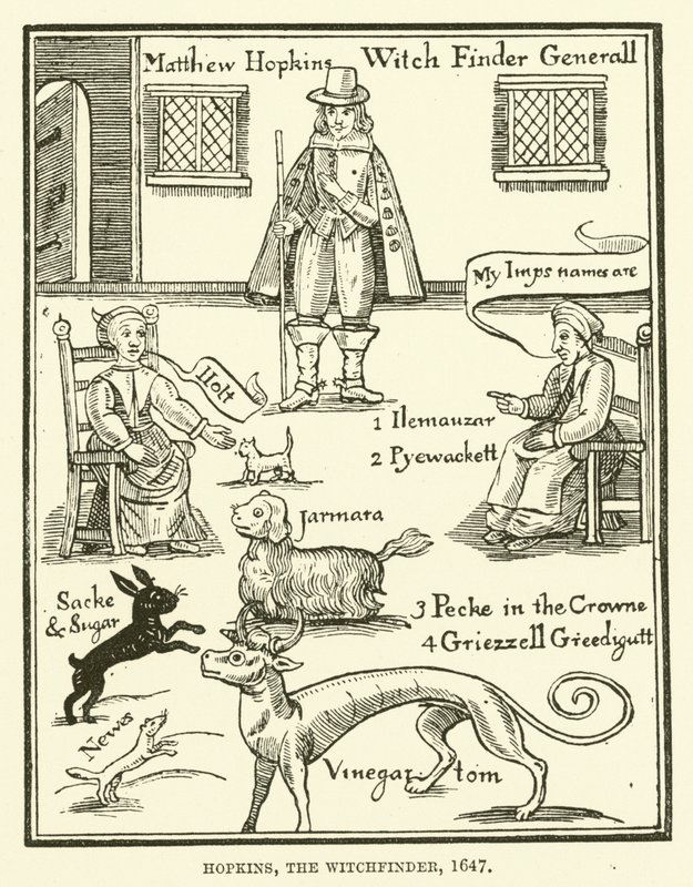 Hopkins, heksefinderen, 1647 af English School