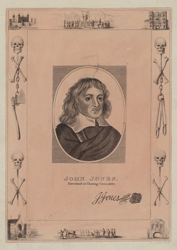 John Jones, henrettet ved Charing Cross, 1660 af English School