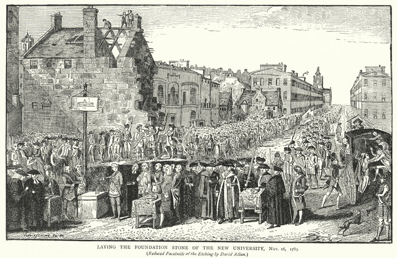Nedlægning af grundstenen til det nye universitet, 16. november 1789 af English School