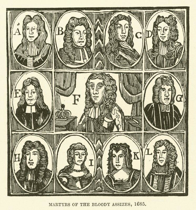 Martyrs of the Bloody Assizes, 1685 af English School