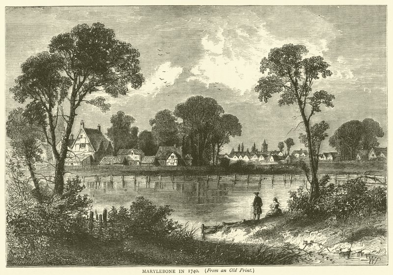 Marylebone i 1740, fra et gammelt tryk af English School