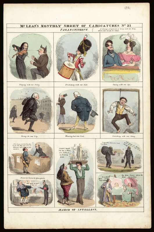 McLeans Monthly Sheet of Caricatures, nr. 21 [1831] af English School