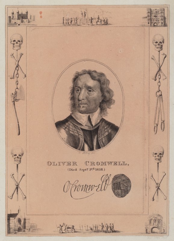 Oliver Cromwell, død 3. september 1658 af English School