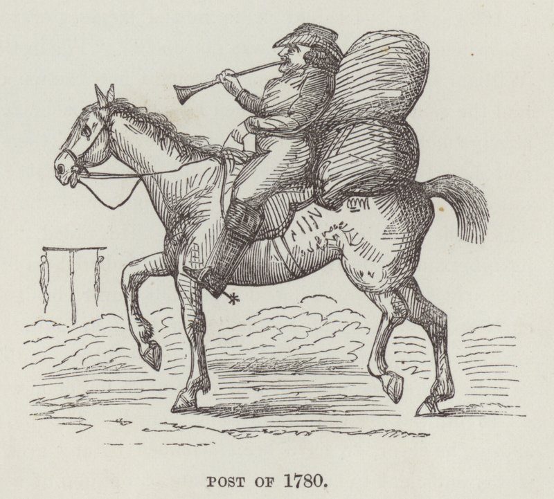 Post af 1780 af English School