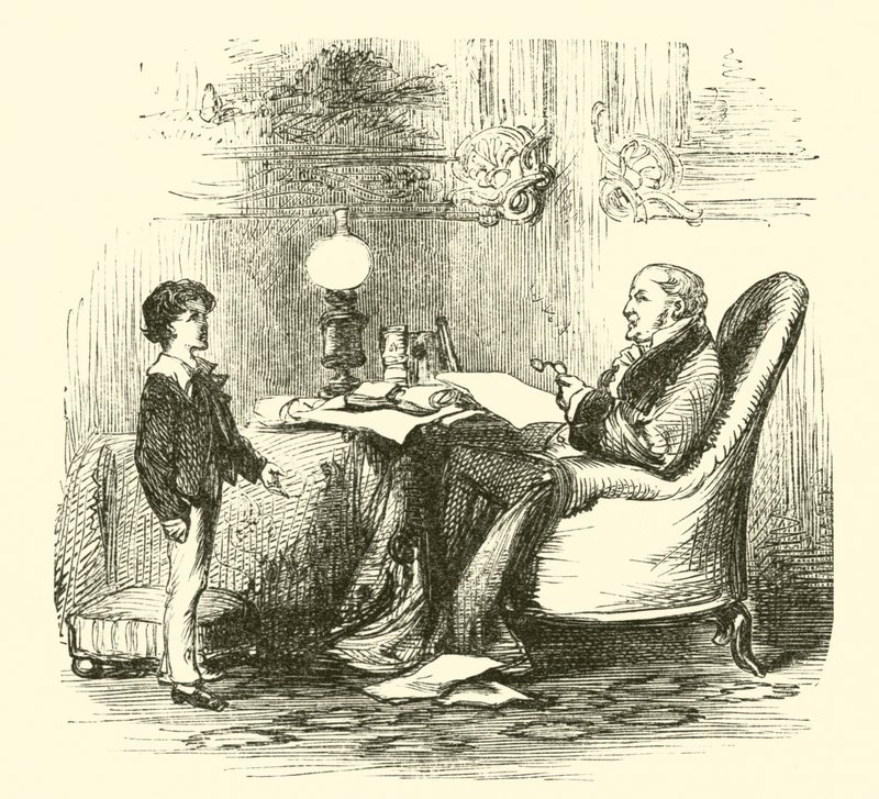 Robert Peel, til oratorisk praksis med sin far af English School