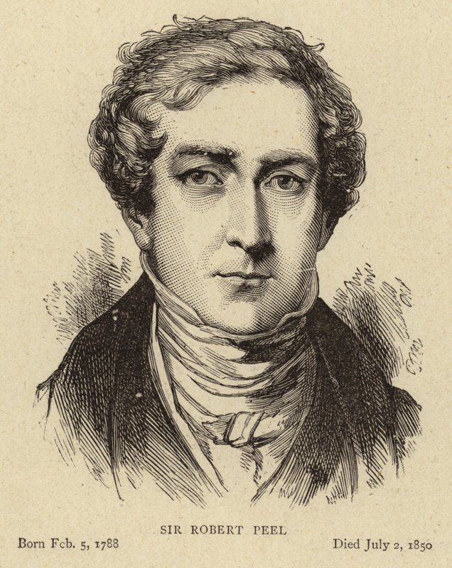 Sir Robert Peel af English School