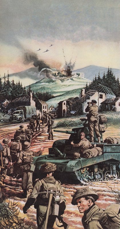 Slaget ved Monte Cassino af English School