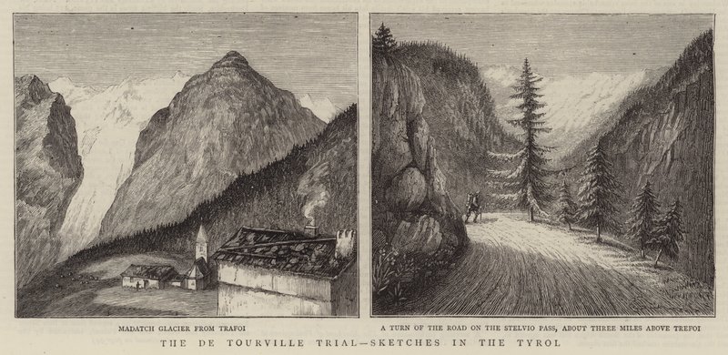 De Tourville-processen, skitser i Tyrol af English School