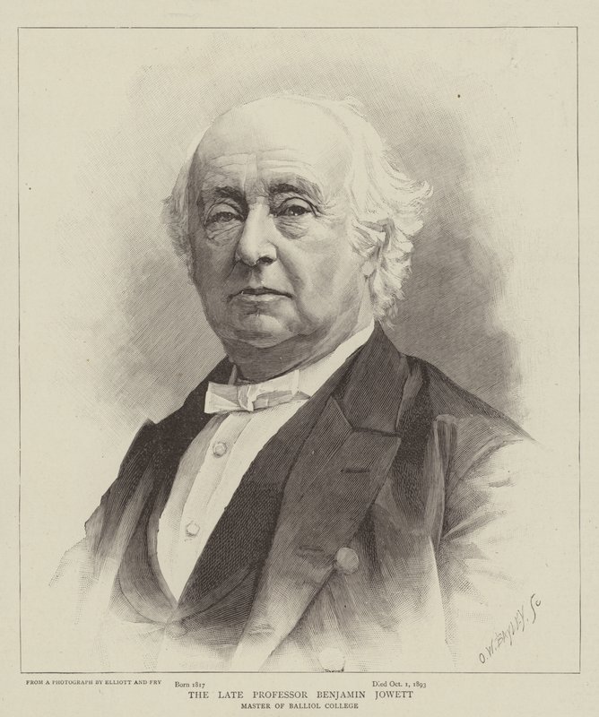 Den afdøde professor Benjamin Jowett af English School