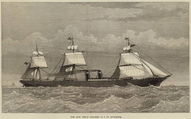 Den nye Inman Steamer City of Richmond af English School