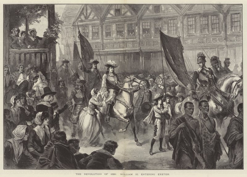 Revolutionen i 1688, William III indtog Exeter af English School