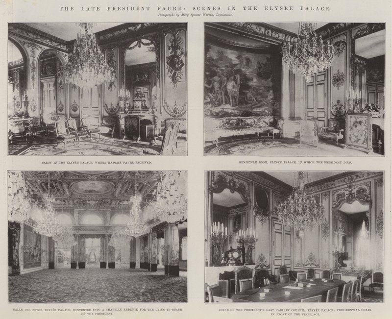 Den afdøde præsident Faure, Scener i Elysee-paladset af English School
