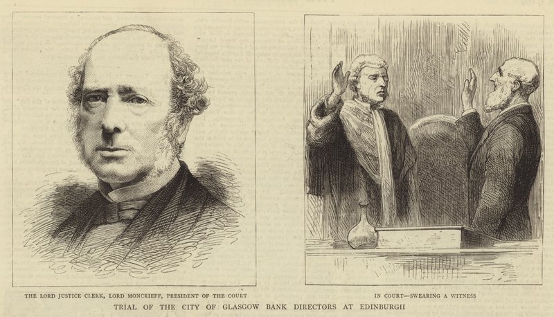 Retssag mod City of Glasgow Bank Directors i Edinburgh af English School