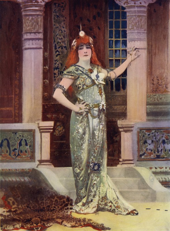 Madame Sarah Bernhardt i Iseyl (farvefoto) af English Photographer