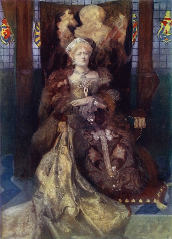 Miss Ellen Terry i Henry VIII (farvefoto) af English Photographer